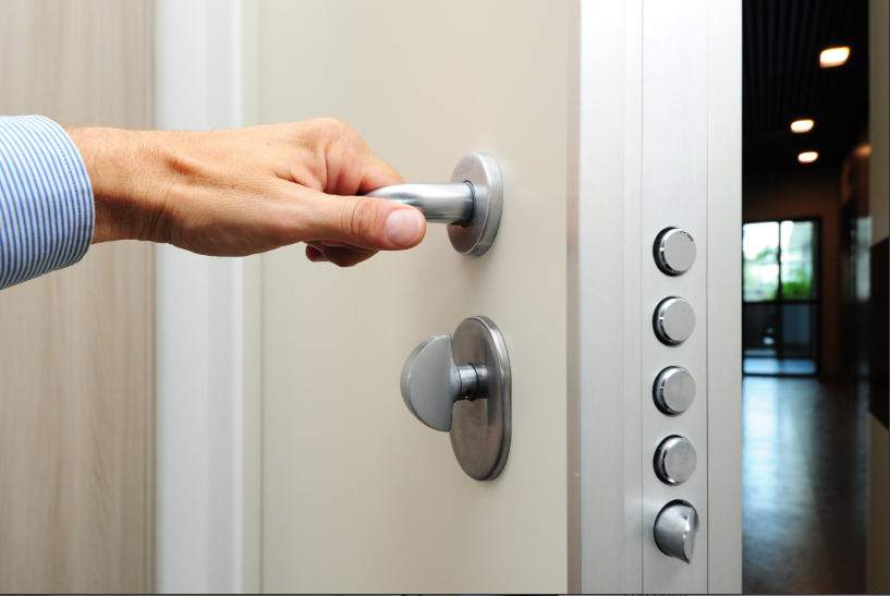 Porte en aluminium blindée